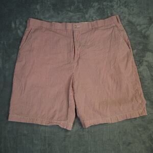 Bobby Jones Seersucker Golf Shorts Red & White Striped Shorts PGA‎ LIV